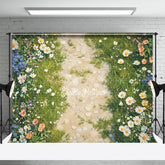 Lofaris Floral Country Road Fresh Sweet Wedding Backdrop